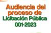 Audiencia del proceso de licitación Pública 001-2023