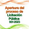 Apertura del proceso de licitación pública 001-2023